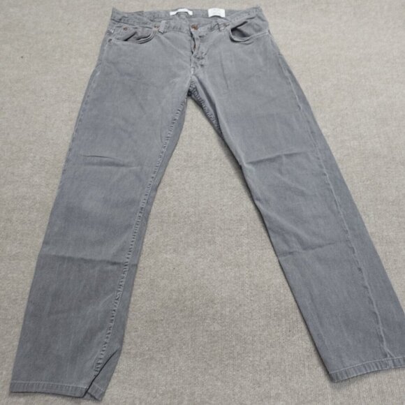 Billy Pants 34 x 27 Gray Cotton Blend Button Fly Slim Cut USA Made - Picture 1 of 11